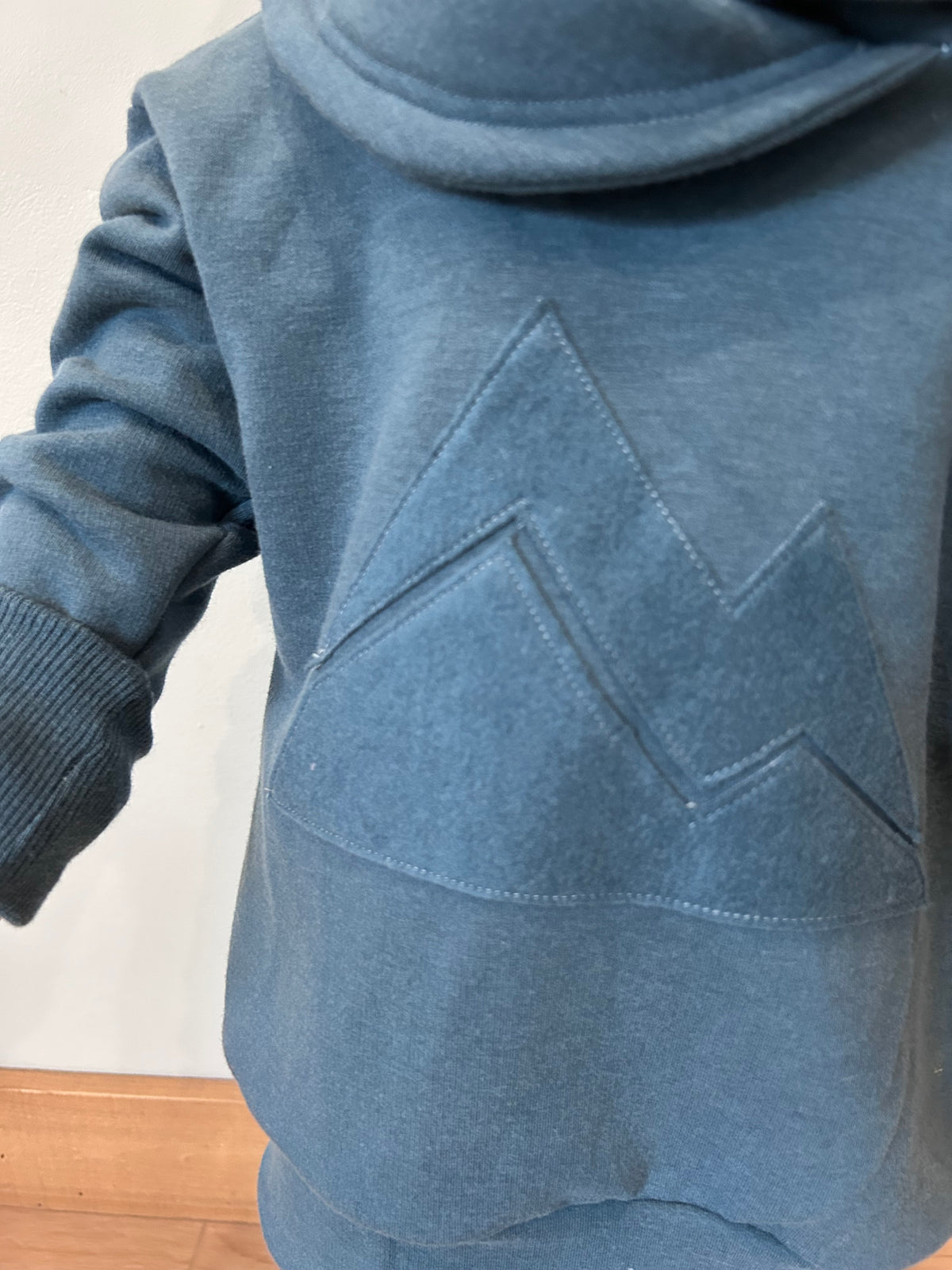 Grow With Me mountain cowl neck sweater