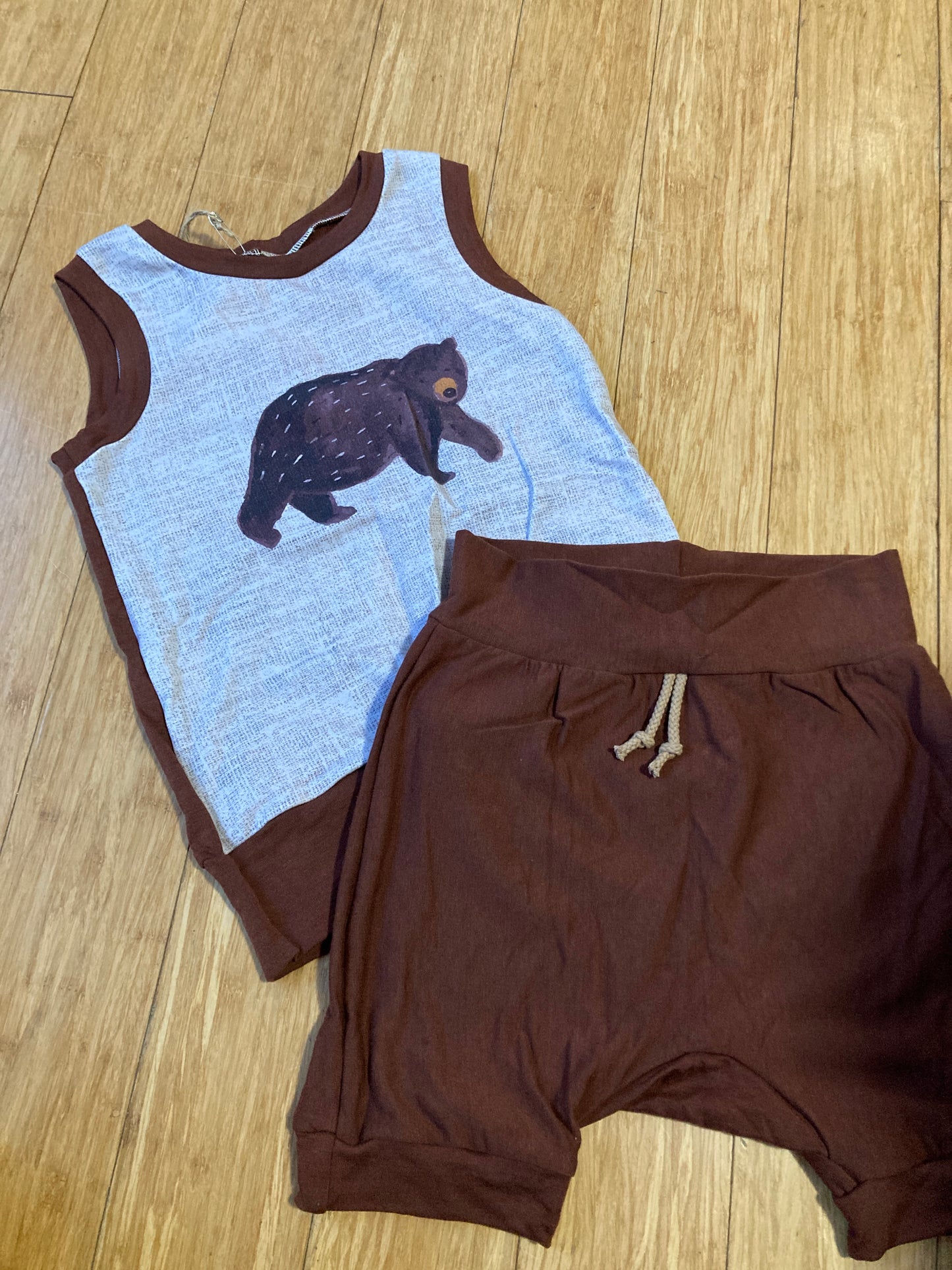 Grow with me Bear Tank and Short Set