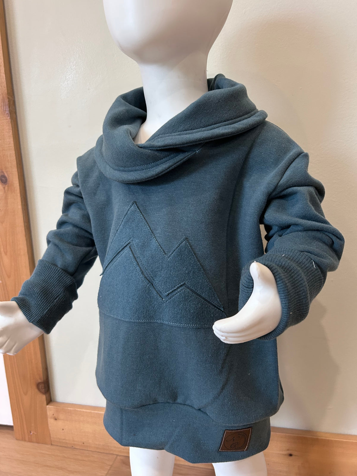 Grow With Me mountain cowl neck sweater