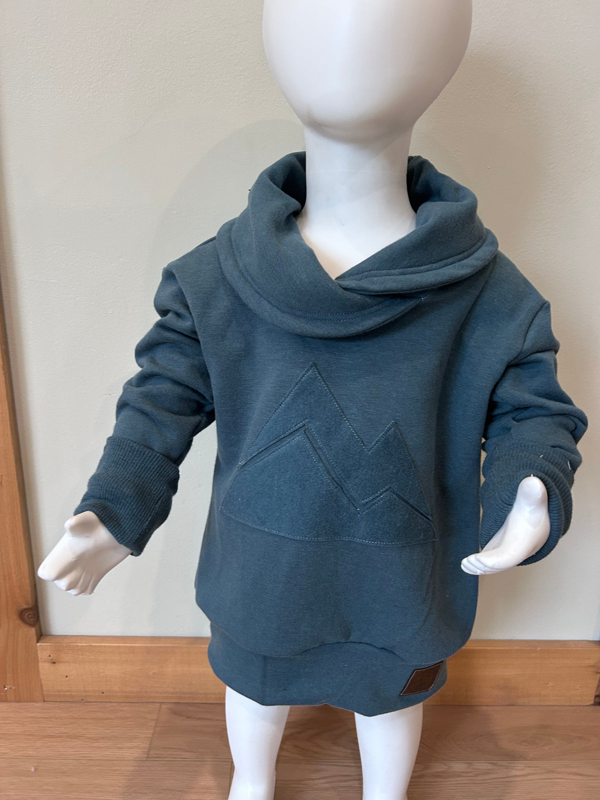 Grow With Me mountain cowl neck sweater