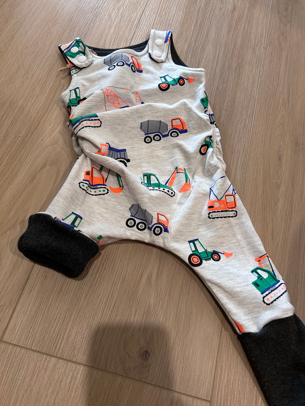 construction grow with me romper