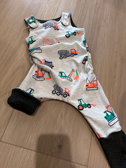 construction grow with me romper