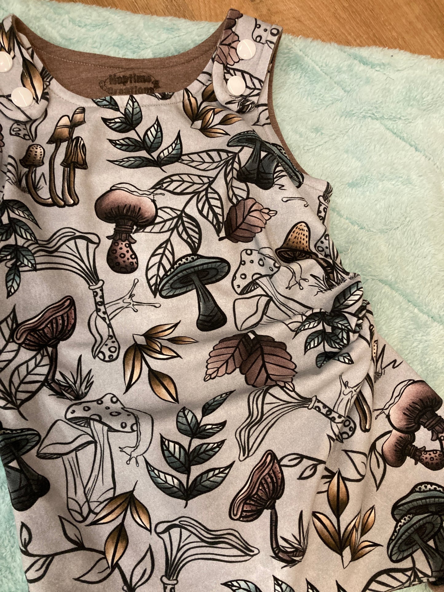 Mushroom grow with me romper