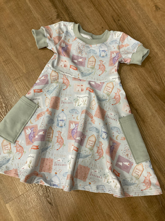 mythical grow with me pocket dress