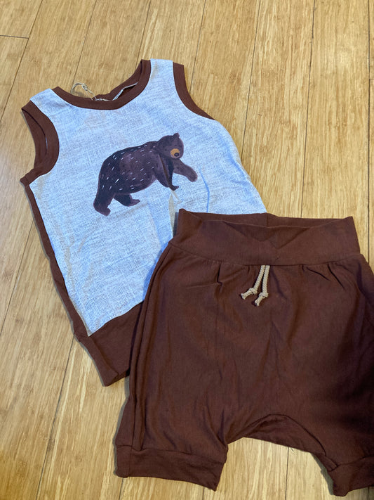Grow with me Bear Tank and Short Set