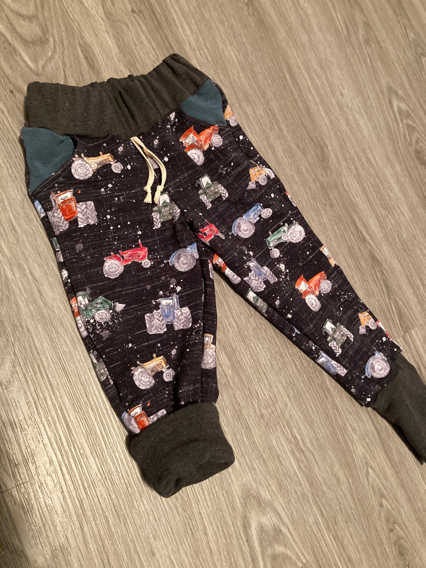 Colourful Construction Grow with me dolman pullover and jogger pants set