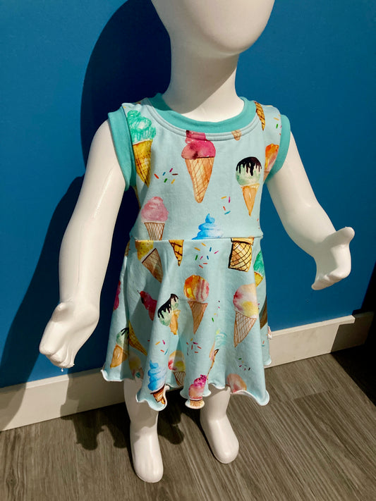 Grow with me Ice Cream Tunic, Tank Dress and Biker Shorts