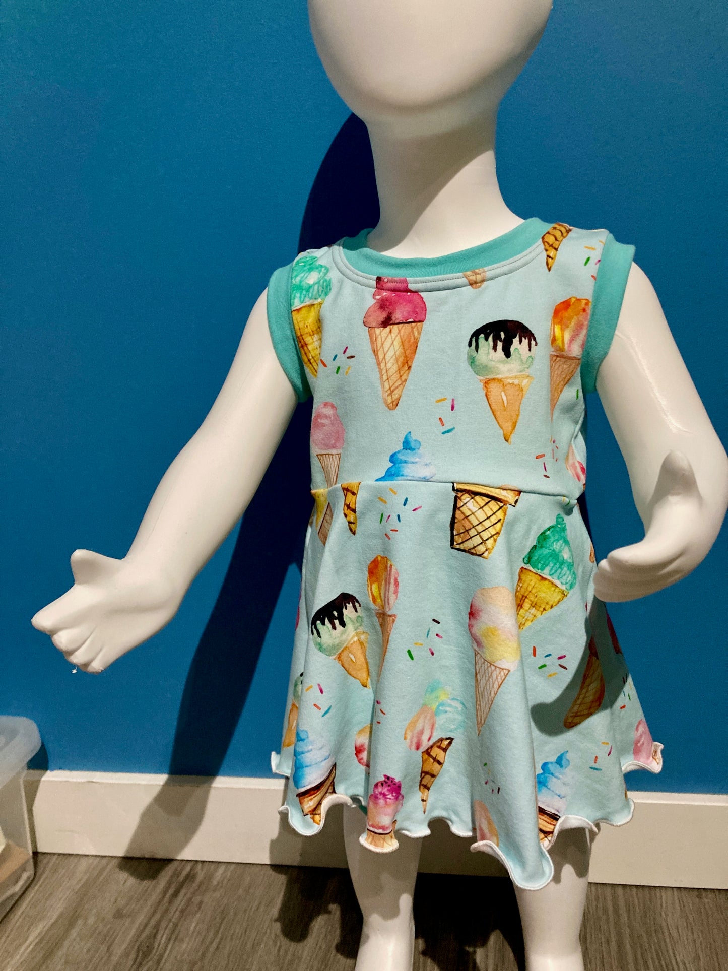 Grow with me Ice Cream Tunic, Tank Dress and Biker Shorts