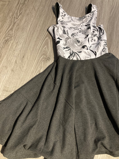 black and white floral summer grow with me dress