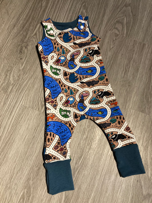 Wild Roads grow with me romper