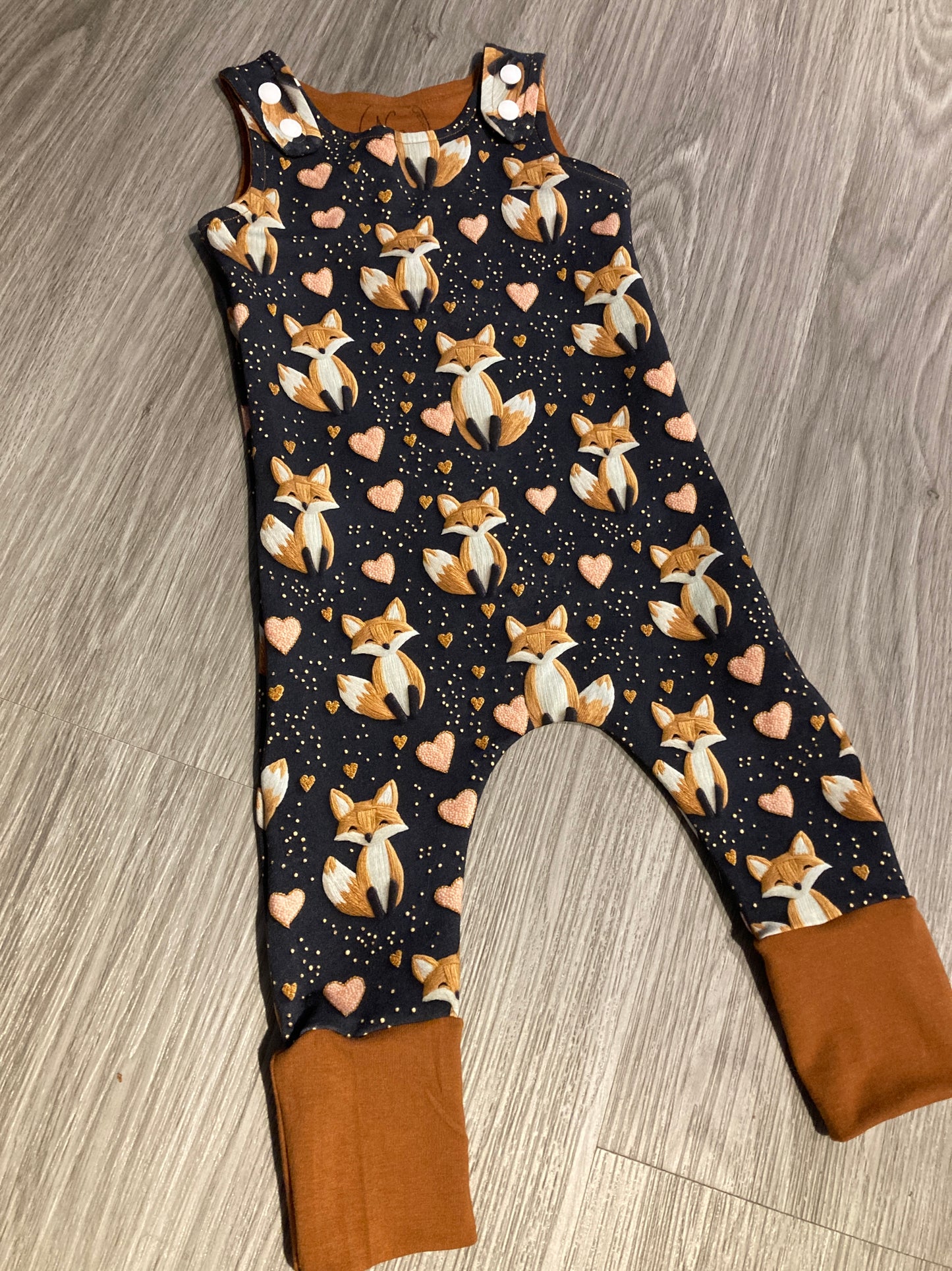 Fox grow with me romper