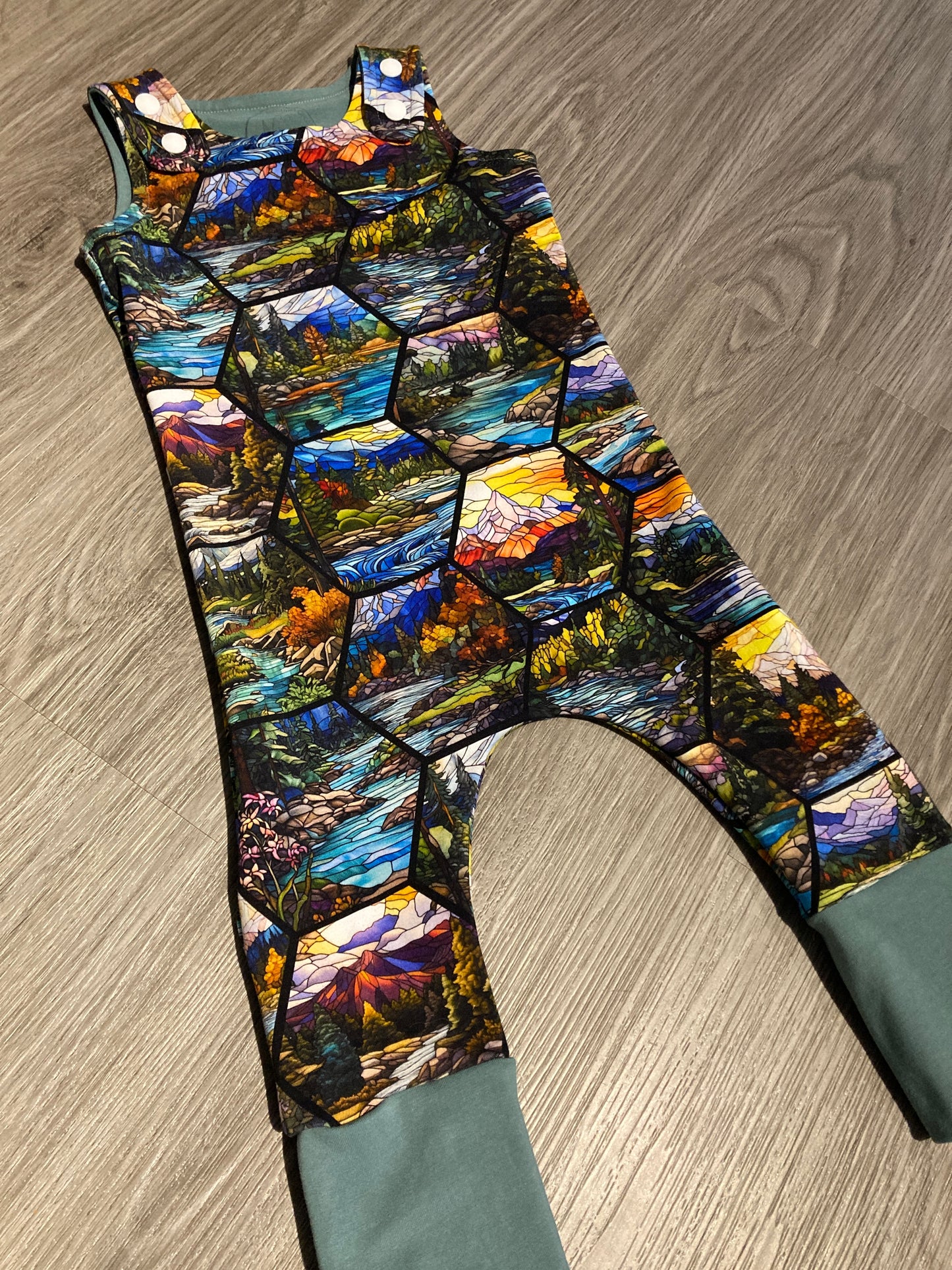 Wilderness Hexagons grow with me romper