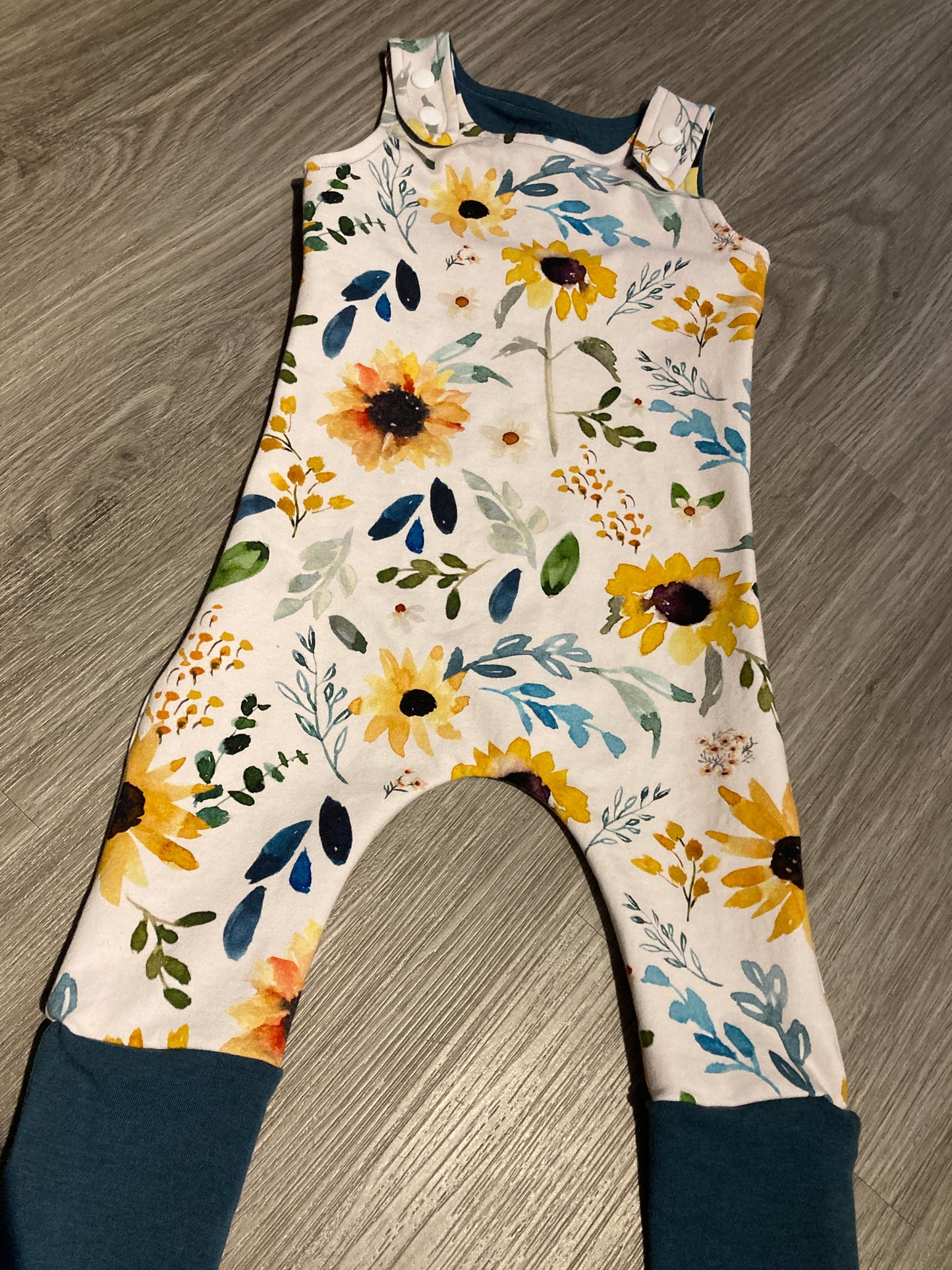 Sunflower grow with me romper