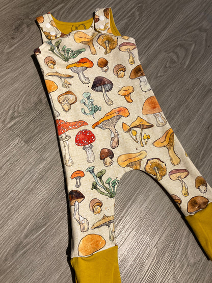 Vibrant Mushrooms grow with me romper