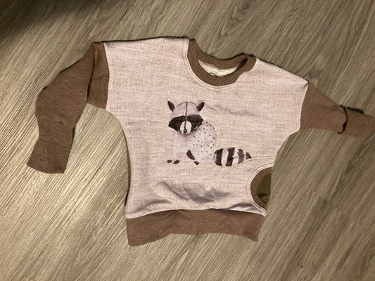 Grow with me Racoon Pullover