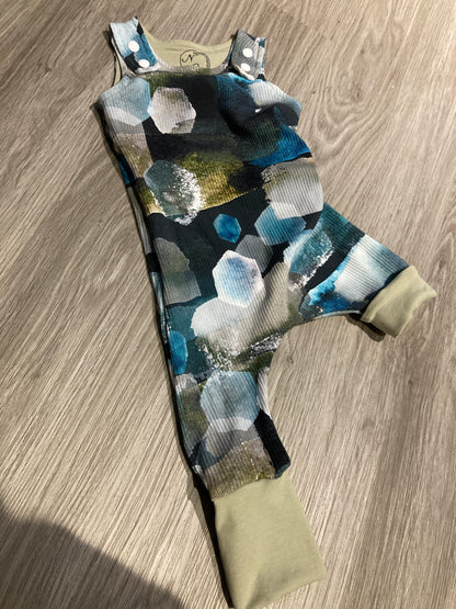 Watercolour geo grow with me romper