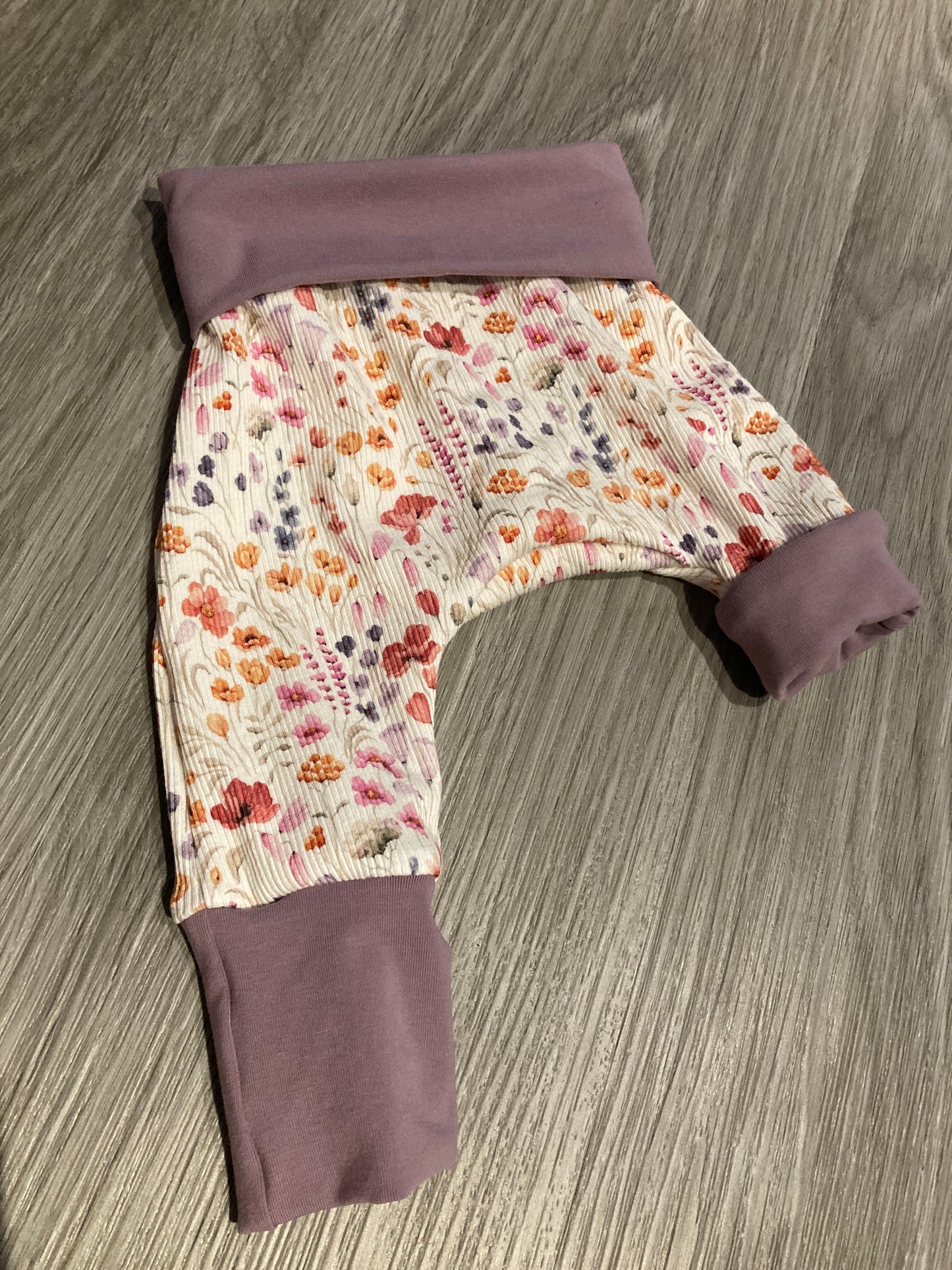 Watercolour floral Grow with me pants