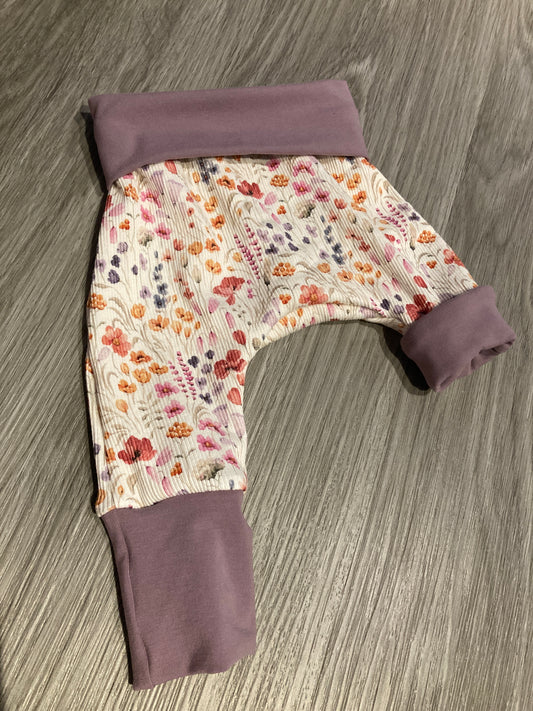 Watercolour floral Grow with me pants