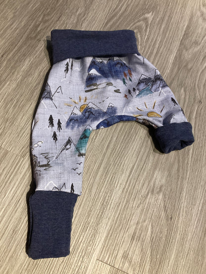 Navy Mountains Grow with me pants