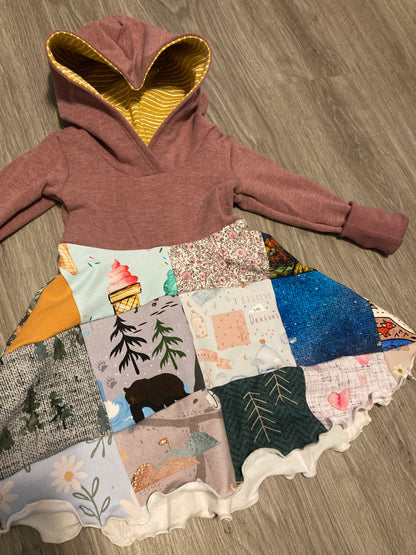 Grow With Me Scrappy Hooded Dress