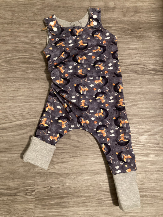 Night fox grow with me romper