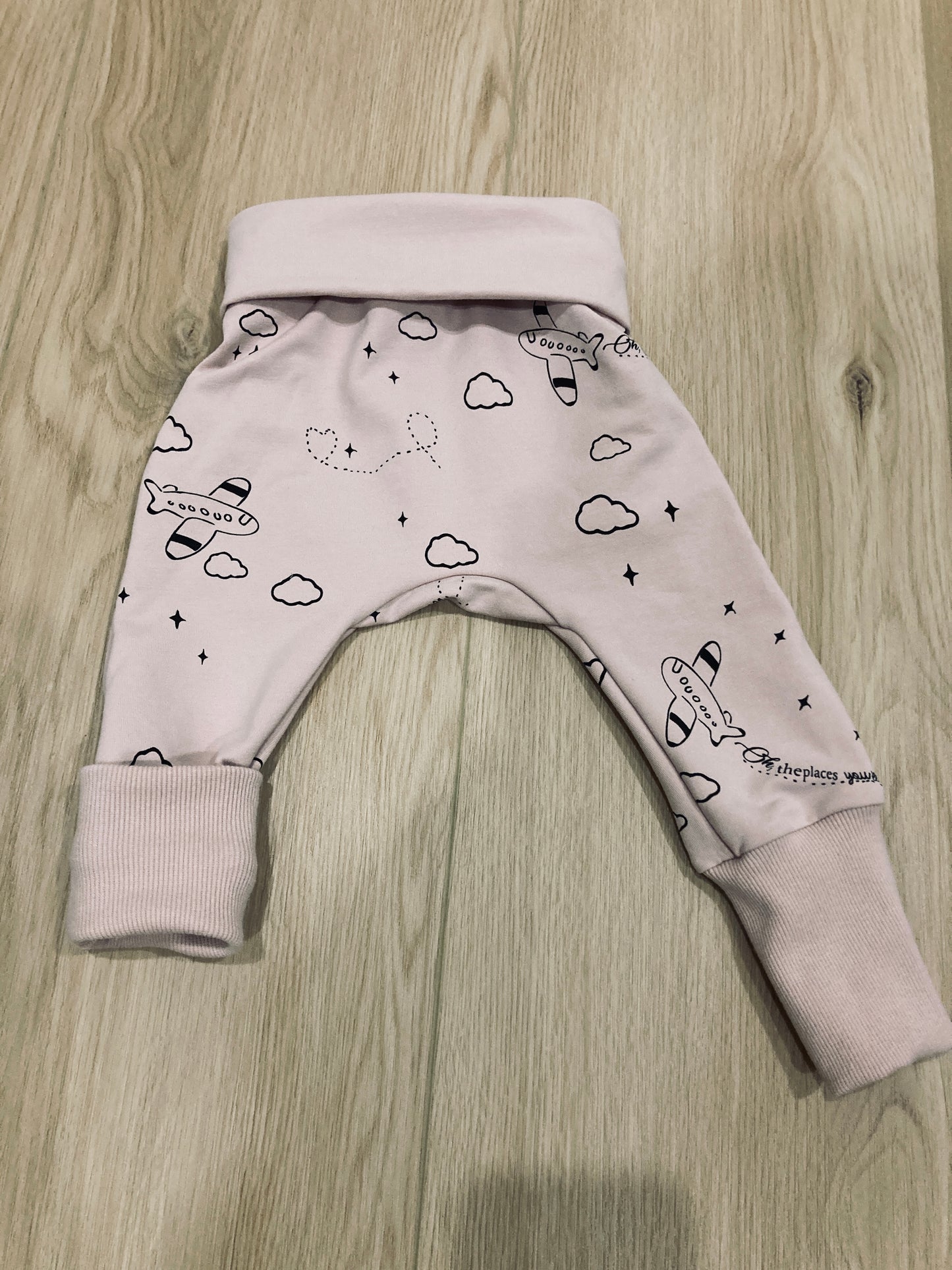 Pink Airplanes Grow with me pants