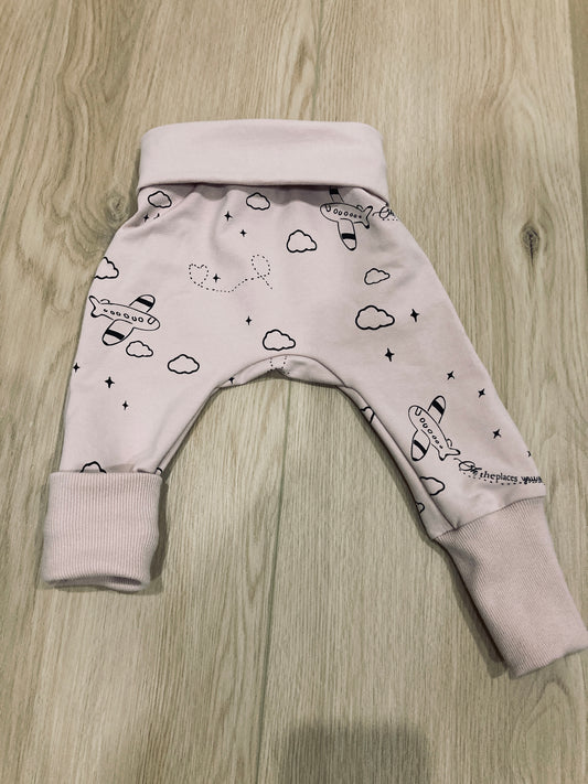 Pink Airplanes Grow with me pants