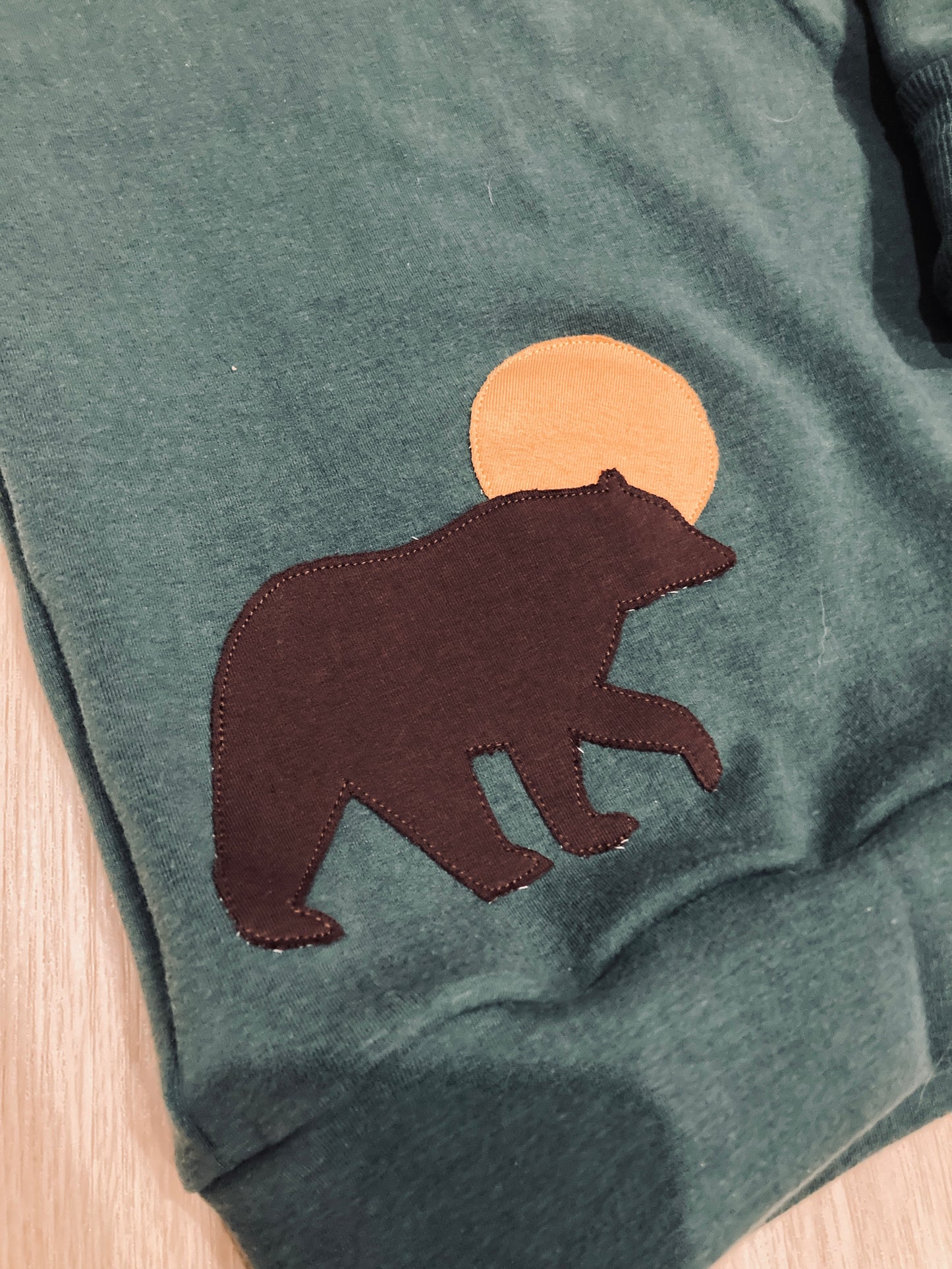 Grow with me bear applique dolman pullover