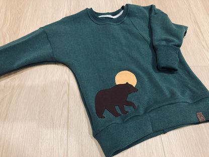Grow with me bear applique dolman pullover