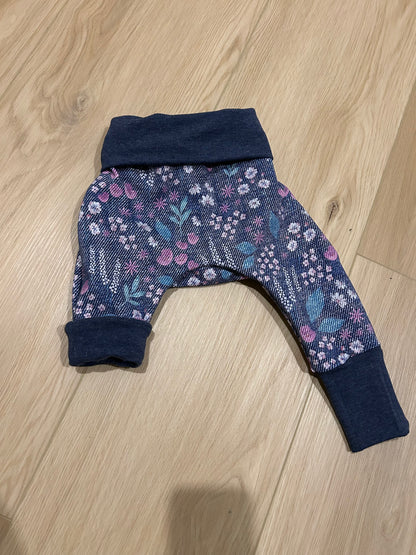 Blue Floral Grow with me pants