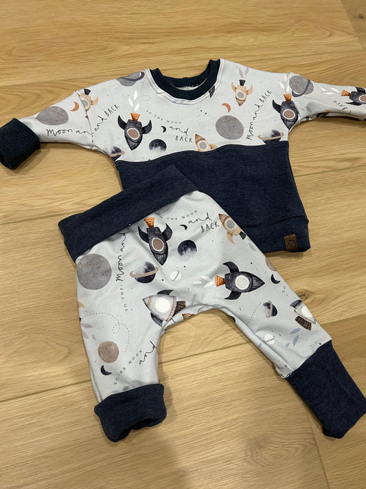 To the Moon Grow with me dolman pullover and pants set
