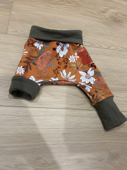 Rust Floral Grow with me pants