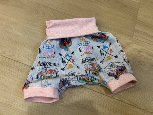 Pink Camping Grow with me shorts