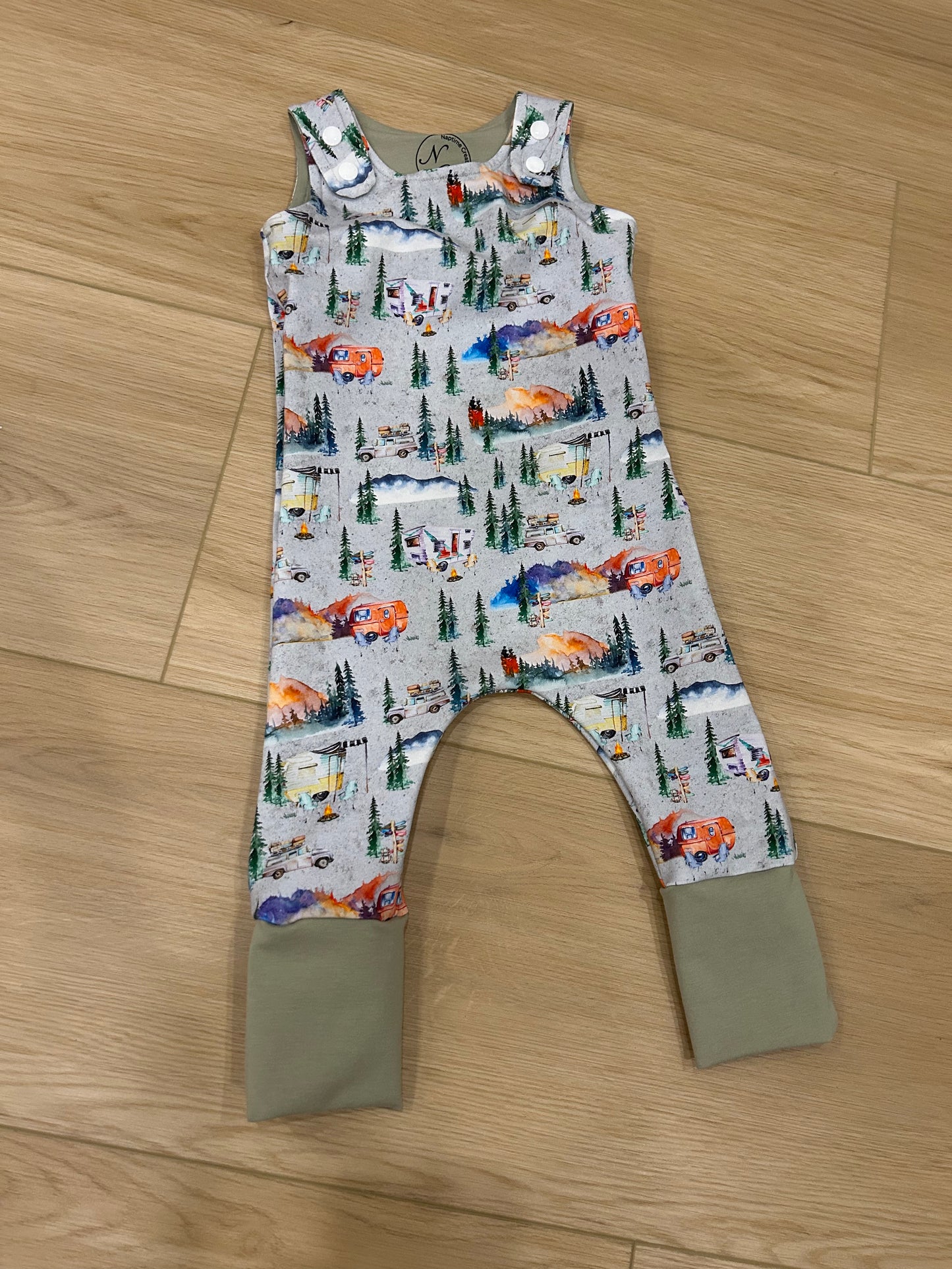 Camping 2 grow with me romper