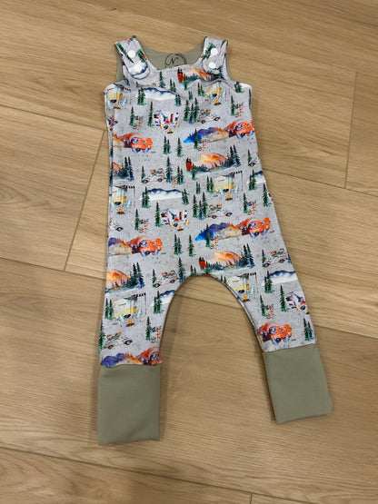Camping 2 grow with me romper