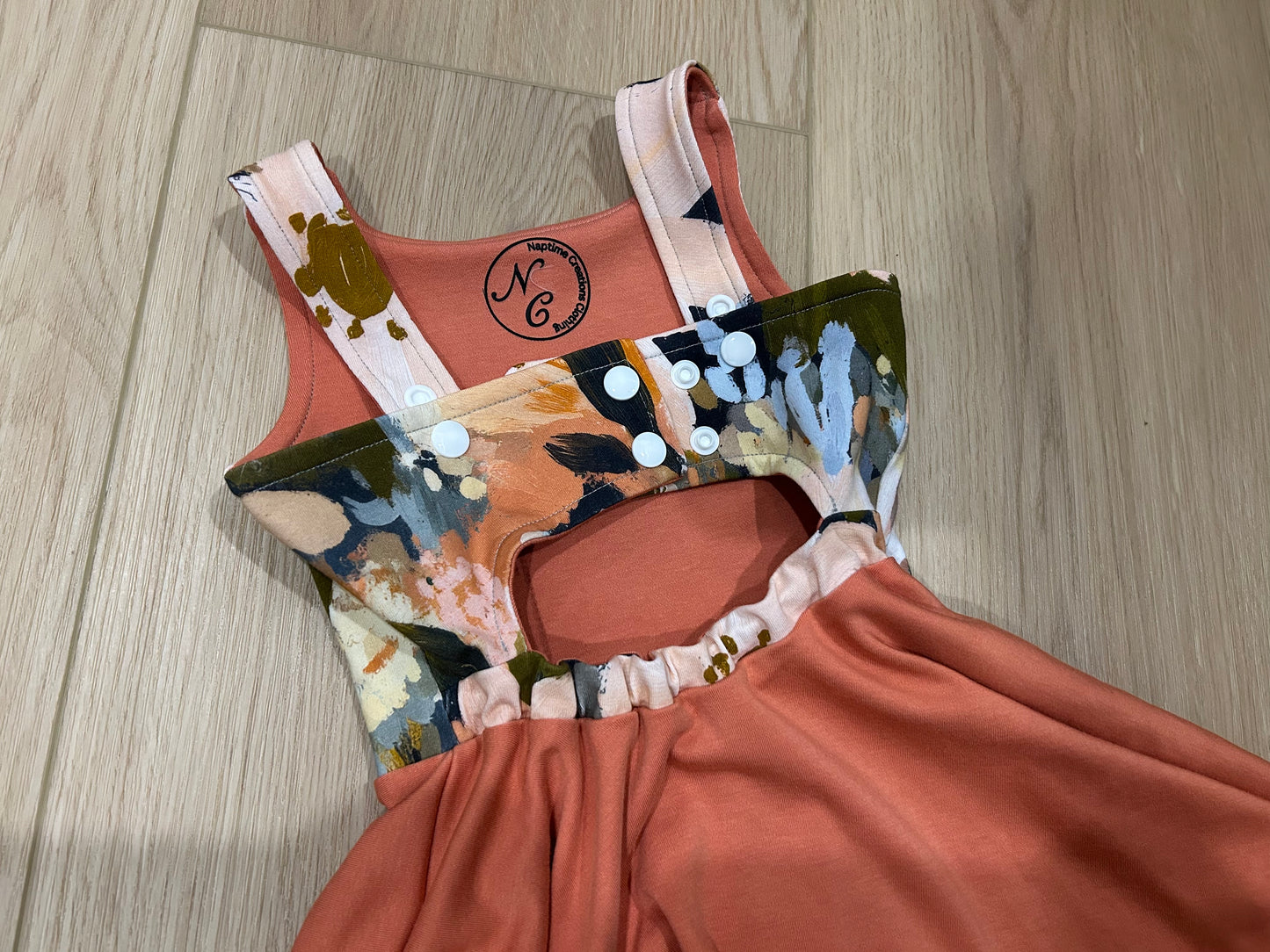 painted floral summer grow with me dress