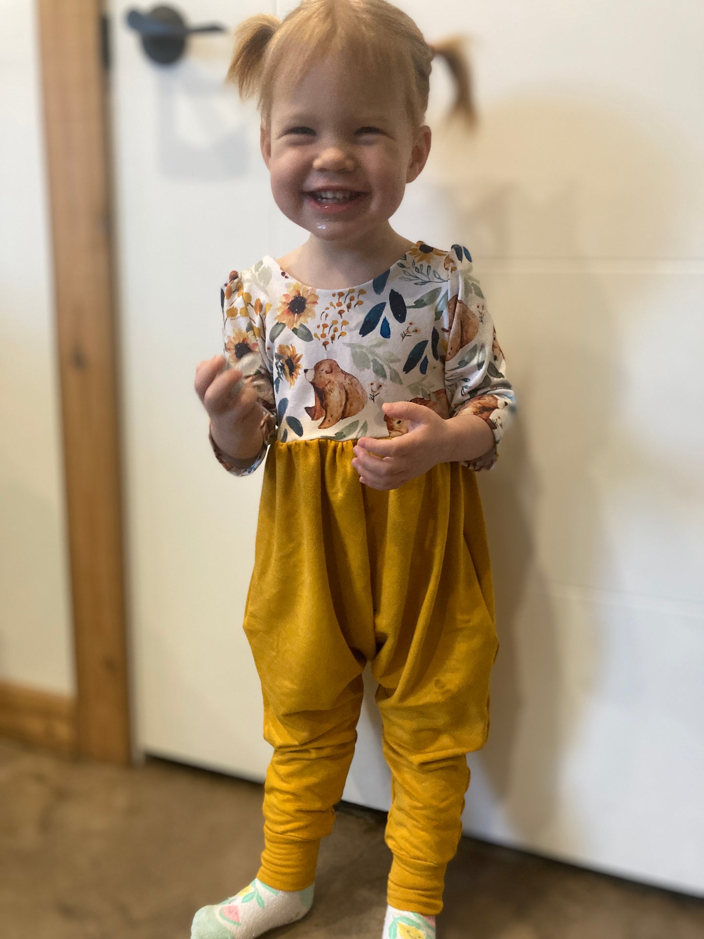 Floral Hummingbird Knox Romper