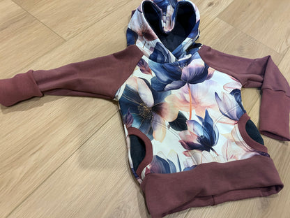 Grow With Me Purple Floral Hoodie